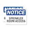 Signmission Sprinkler Room Access, 14 in W x Rectangle, Plastic OS-2PACK-NS-P-1014-L-18405 - alternate 1